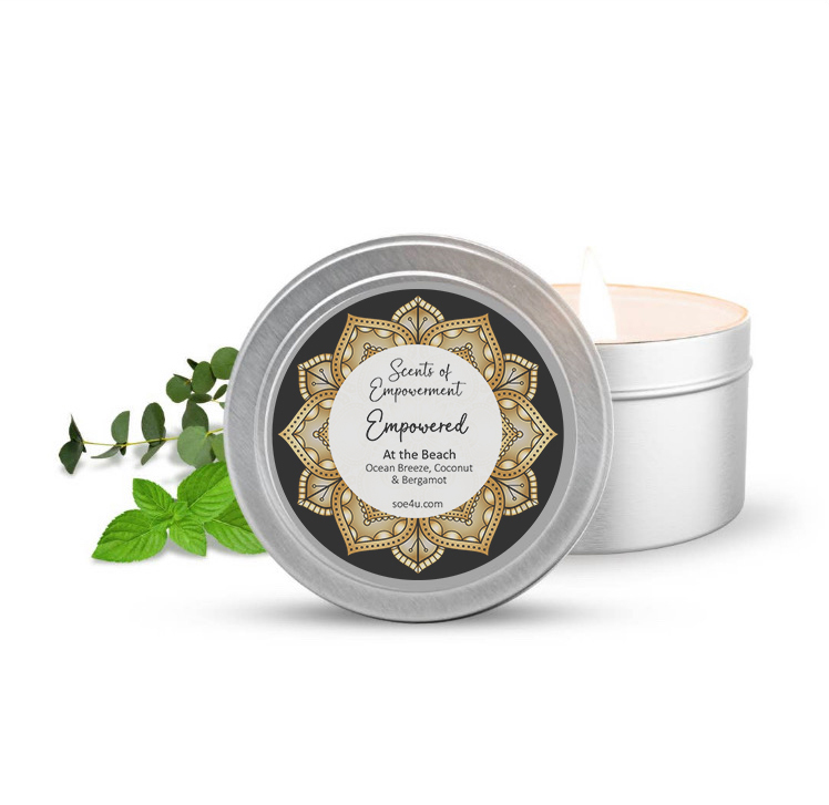 Empowered, At the Beach 4oz Soy Candle